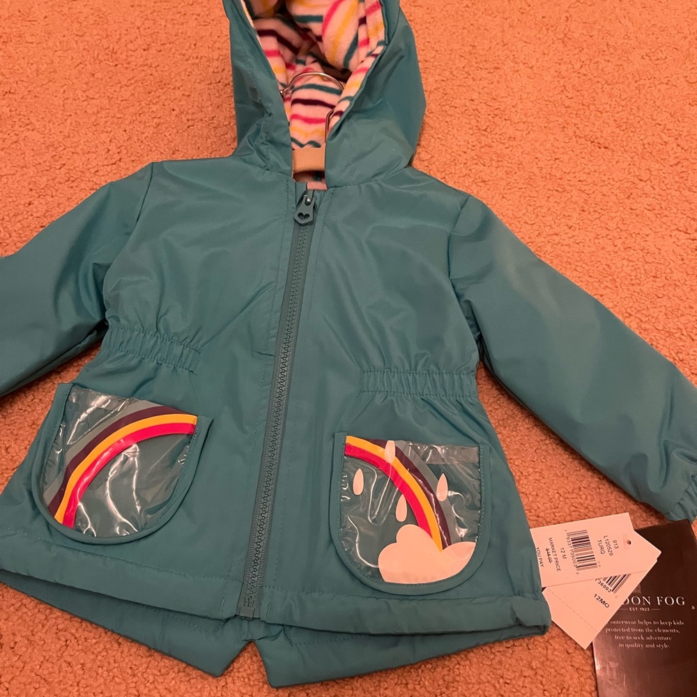 12 month new with tags London fog rain jacket